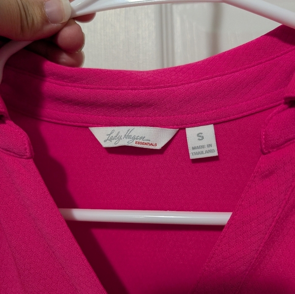 Lady Hagen Small Hot Pink Golf/Tennis Short Sleeve Polo, Business Casual - Picture 3 of 4